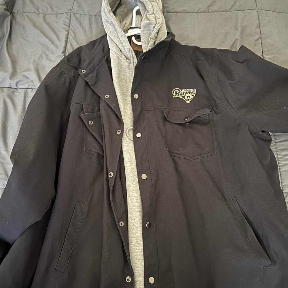 Black Men's db workwear Coaches Jacket LOS ANGELES RAMS